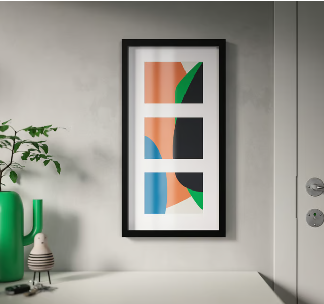 IKEA RÖDALM Frame for 3 pictures, 55x28 cm