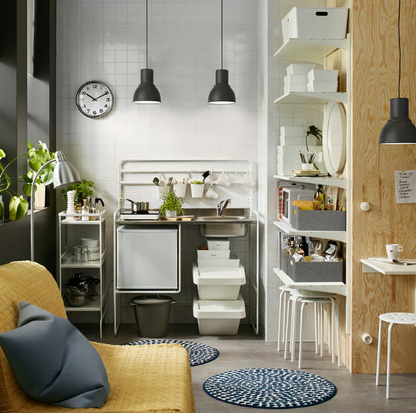 IKEA SORTERA Waste sorting bin with lid, white, 37 l