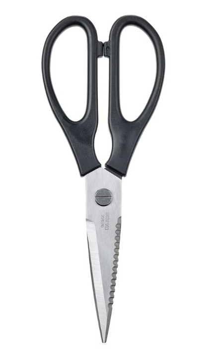 IKEA SVARTFISK Kitchen scissors, stainless steel/black