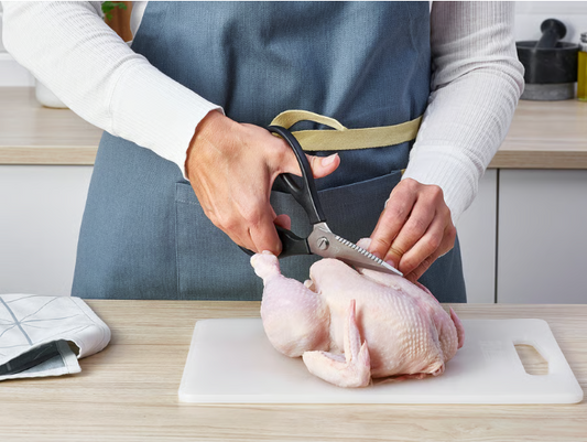 IKEA SVARTFISK Kitchen scissors, stainless steel/black