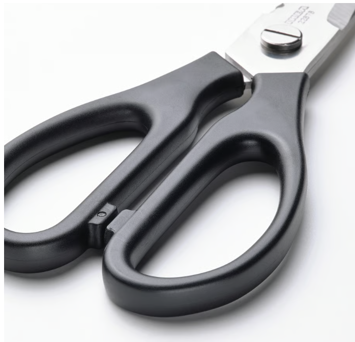 IKEA SVARTFISK Kitchen scissors, stainless steel/black