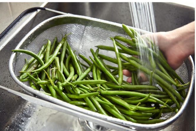 IKEA IDEALISK Colander, stainless steel/black, 34x23 cm