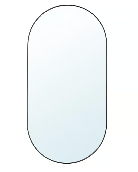 LINDBYN Mirror, black, 60x120 cm