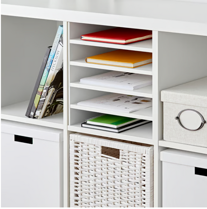 IKEA KALLAX Insert with 4 shelves, white, 33x33 cm
