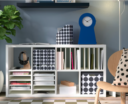 IKEA KALLAX Insert with 4 shelves, white, 33x33 cm