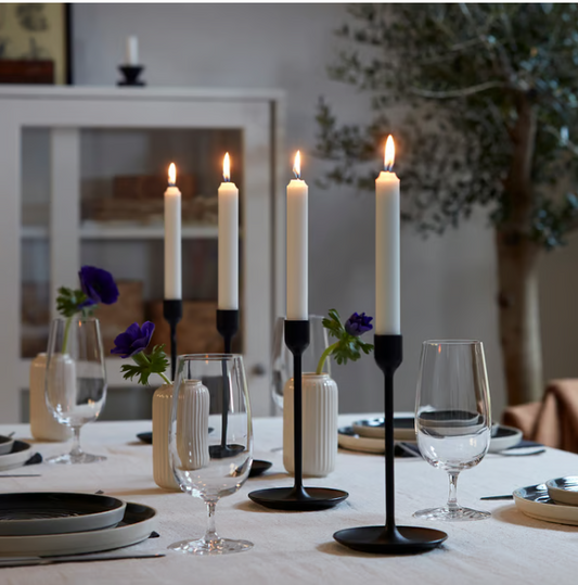 IKEA FULLTALIG Candlestick, set of 3, black