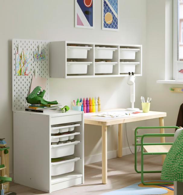 IKEA TROFAST Storage combination w boxes/trays, white/white, 34x44x56 cm