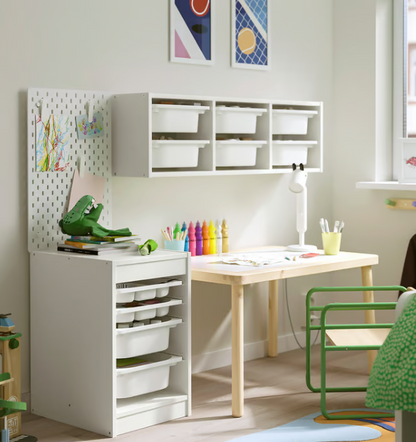 IKEA TROFAST Storage combination w boxes/trays, white/white, 34x44x56 cm
