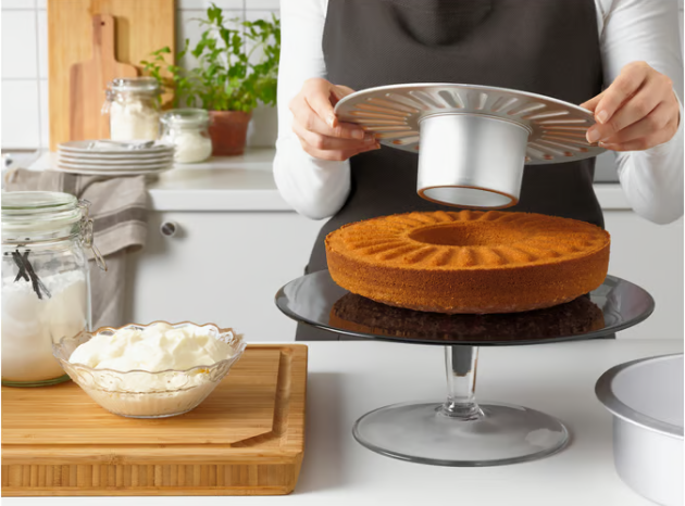 IKEA VARDAGEN Loose-base cake tin, silver-colour