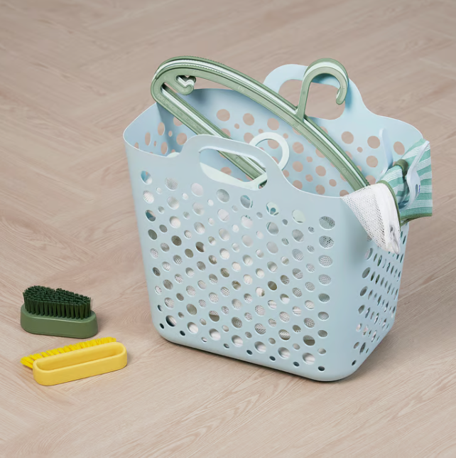 IKEA SLIBB Flexible laundry basket, blue, 24 l