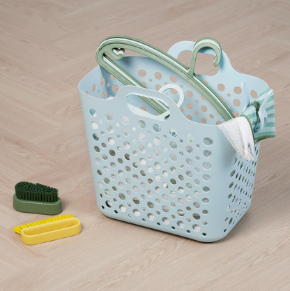 IKEA SLIBB Flexible laundry basket, blue, 24 l