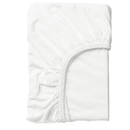 IKEA LEN Fitted sheet, white, 80x130 cm