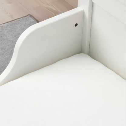 IKEA LEN Fitted sheet, white, 80x130 cm