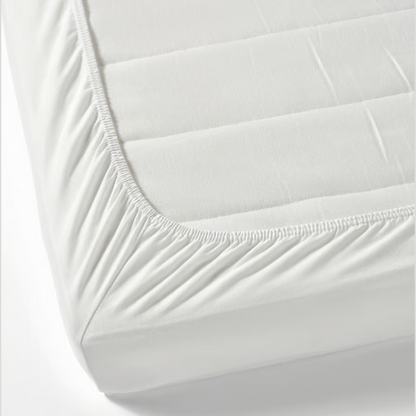 IKEA LEN Fitted sheet, white, 80x130 cm