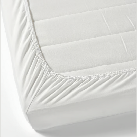 IKEA LEN Fitted sheet, white, 80x130 cm