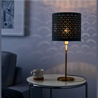 IKEA NYMÖ / SKAFTET Table lamp, black brass/brass