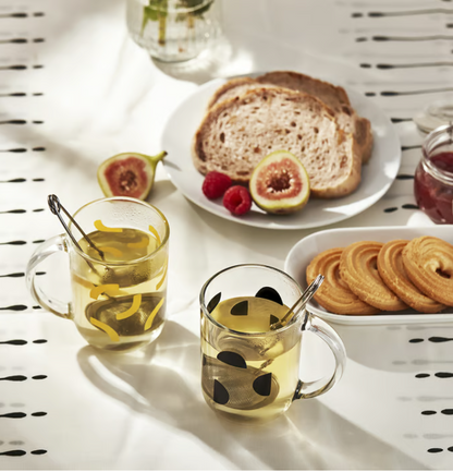IKEA SKEDSTÖR Mug, mixed colours yellow/black, 30 cl