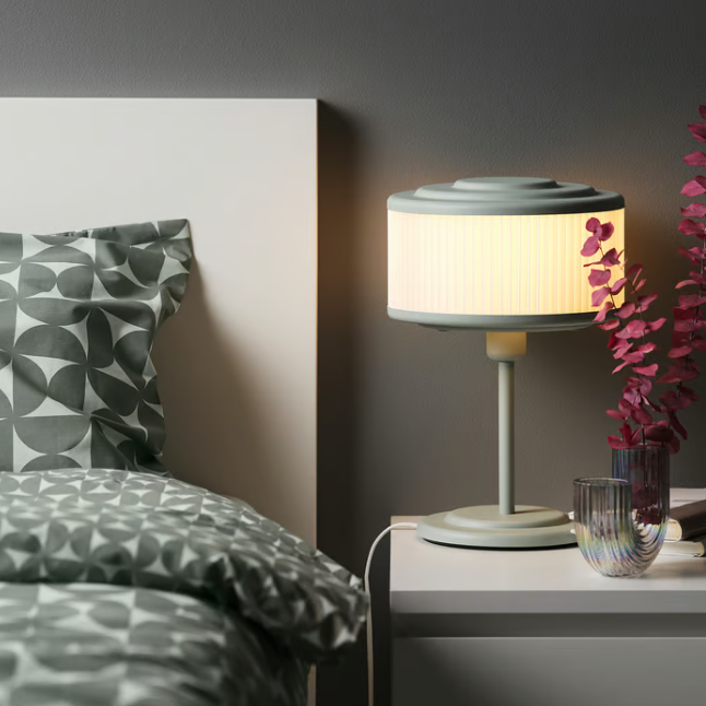 IKEA REMTÅNG Table lamp, grey-green, 37 cm