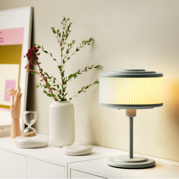IKEA REMTÅNG Table lamp, grey-green, 37 cm