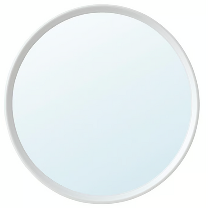 IKEA HÄNGIG Mirror, white/round, 26 cm