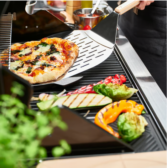 IKEA GRILLTIDER Pizza shovel, stainless steel/beech, 57 cm