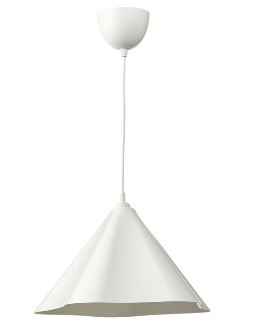 IKEA ZEBRASÄV Pendant lamp, white/plastic, 46 cm