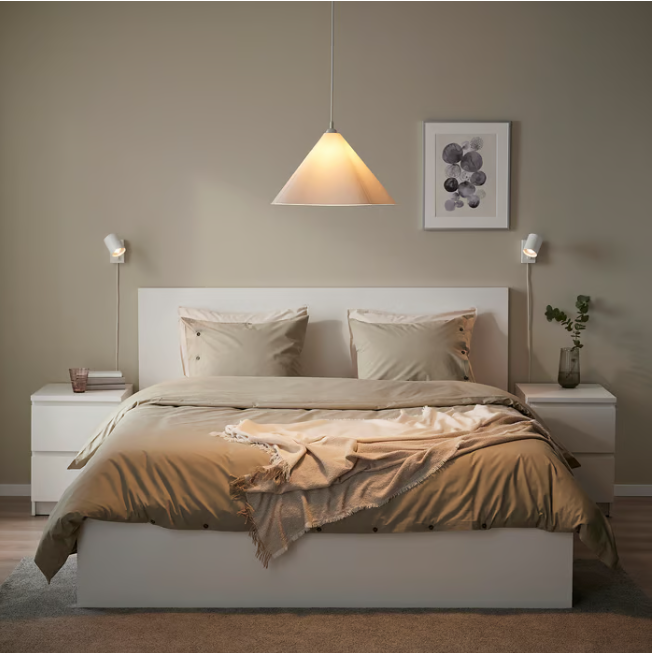 IKEA ZEBRASÄV Pendant lamp, white/plastic, 46 cm