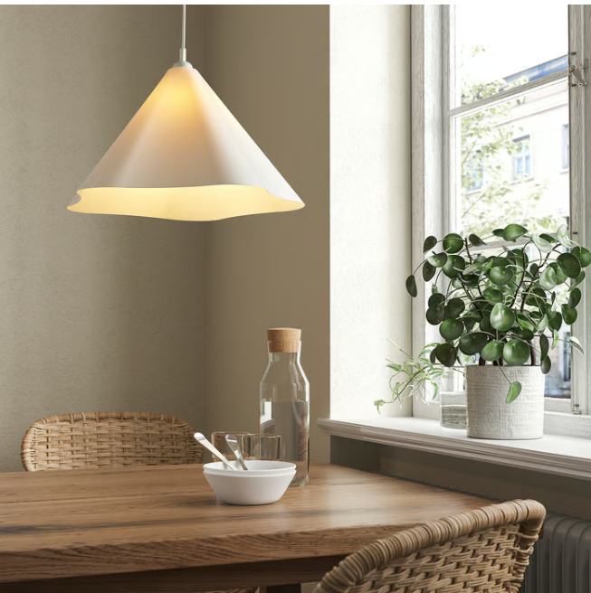 IKEA ZEBRASÄV Pendant lamp, white/plastic, 46 cm