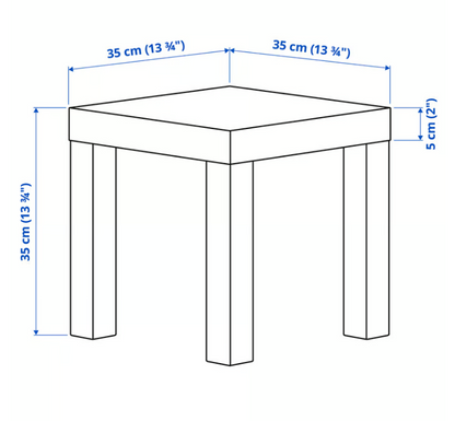 IKEA LACK Side table, white, 35x35 cm