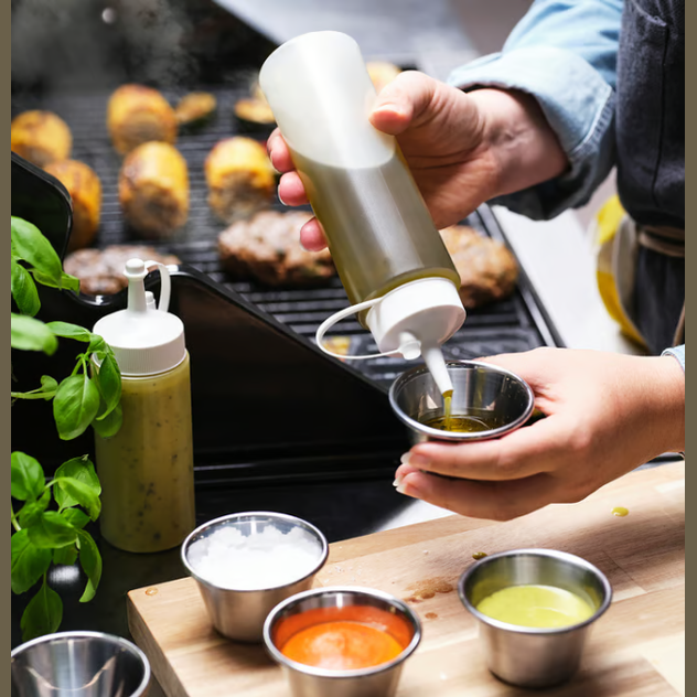 IKEA GRILLTIDER Squeeze bottle, white/transparent, 330 ml