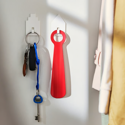 IKEA TIPPVAGN Hook, self-adhesive, house/white
