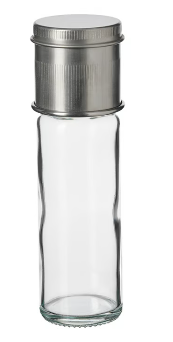 IKEA CITRONHAJ Spice mill, clear glass/stainless steel, 15 cm