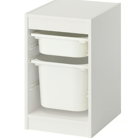 IKEA TROFAST Storage combination with boxes, white/white, 34x44x56 cm