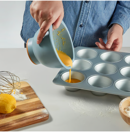 IKEA PONNYFISK Mixing bowl, light grey-blue, 1 l