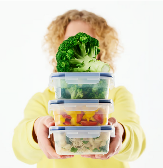 IKEA 365+ Food container with lid, rectangular/plastic, 1.0 l (Set of 3)