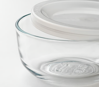 IKEA BESTÄMMA Food container with lid, set of 3, glass
