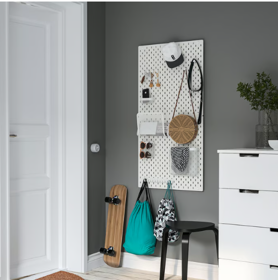 SKÅDIS Pegboard, White, 56x56 cm