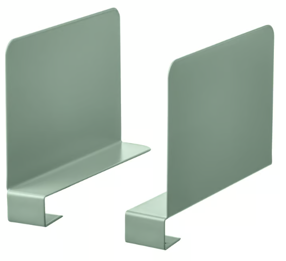 IKEA RELATERA Book-end, light grey-green, 2 pieces