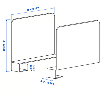 IKEA RELATERA Book-end, light grey-green, 2 pieces