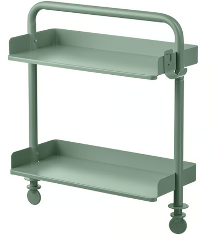 IKEA RELATERA Desk top shelf, light grey-green, 40x37 cm