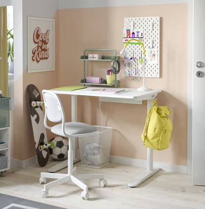 IKEA RELATERA Desk top shelf, light grey-green, 40x37 cm