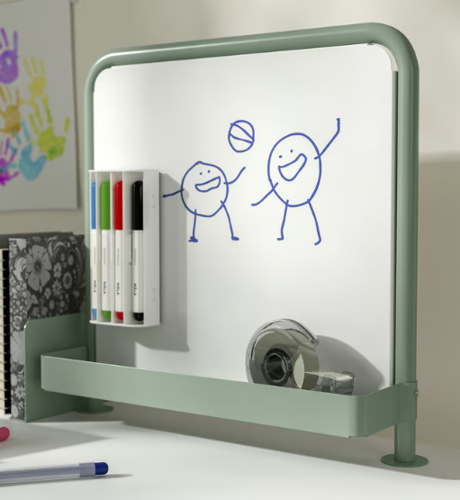 IKEA RELATERA Whiteboard/magnetic board, light grey-green