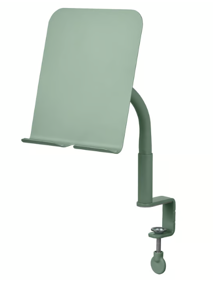 IKEA RELATERA Phone/tablet holder, with clamp/light grey-green