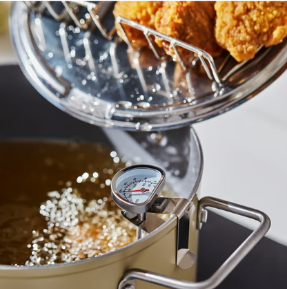 IKEA SKÄGGTORSK Frying pot, non-stick coating light beige-green, 4 l
