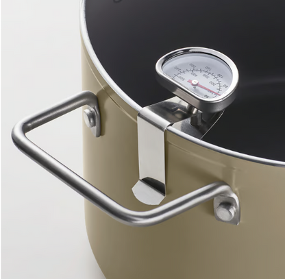 IKEA SKÄGGTORSK Frying pot, non-stick coating light beige-green, 4 l