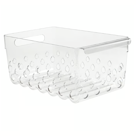 IKEA KLIPPKAKTUS Storage basket for fridge, transparent, 30x19x14 cm