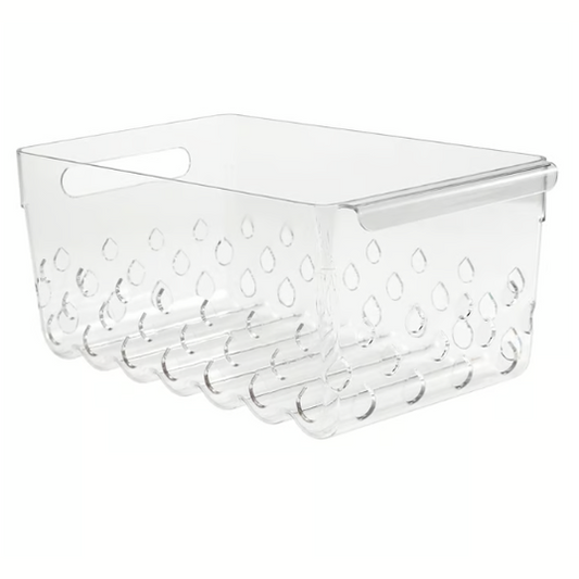 IKEA KLIPPKAKTUS Storage basket for fridge, transparent, 30x19x14 cm