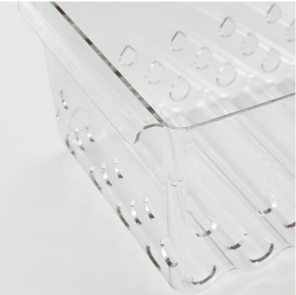 IKEA KLIPPKAKTUS Storage basket for fridge, transparent, 30x19x14 cm