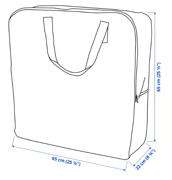 IKEA DIMPA Storage bag, transparent, 65x22x65 cm