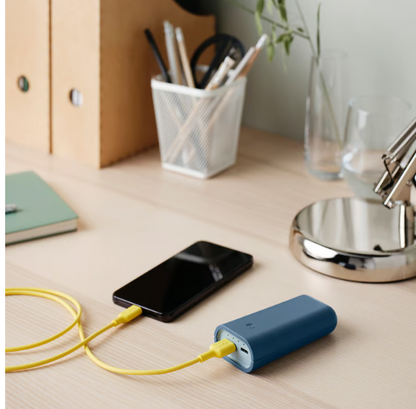 IKEA VARMFRONT Power bank, blue, 5200 mAh